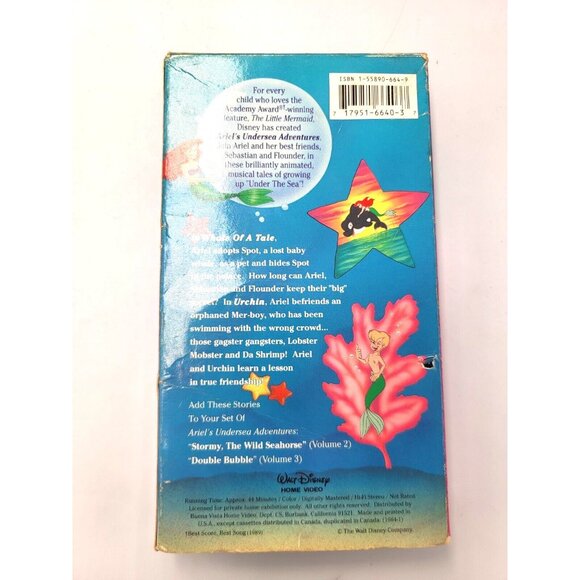 Disneys the Little Mermaid - Ariels Undersea Adventures - A Whale of a Tale VHS - Picture 4 of 6